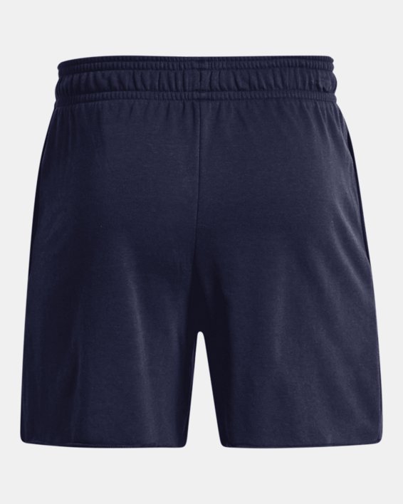 Men's UA Rival Terry 6" Shorts in Blue image number 5